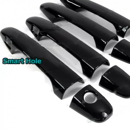 For 12-16 Subaru Impreza Glossy Black Smart Keyless Side Door Handle Cover Trim
