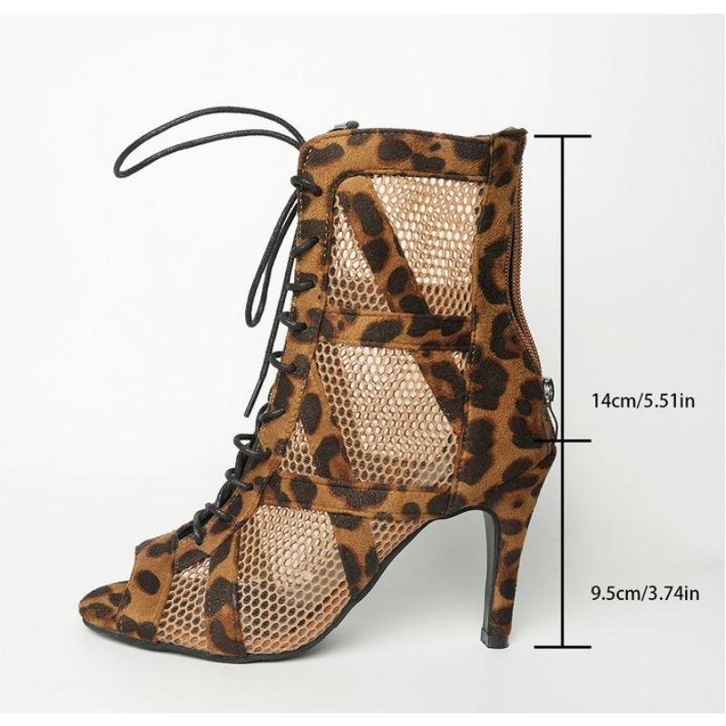 Moda Nuova Sfilata di Moda Tessuto Nero a Rete Cinturino Incrociato Sandali Sexy con Tacco Alto Scarpe da Donna Décolleté Sandali Stringati con Punta Aperta Rete Casual