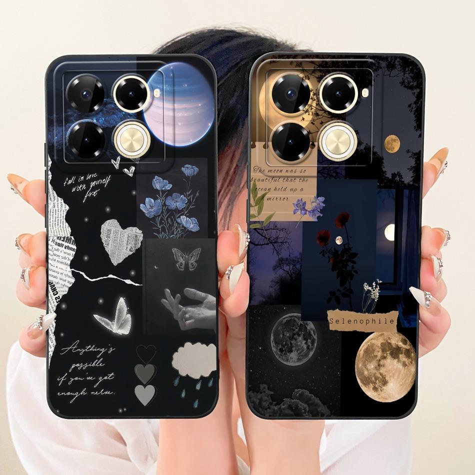 For Infinix Note 40 Pro 4G 5G / Note 40 Pro+ / Note40 X6853 Fashion Dusk Beach Painting Phone Case Soft Silicone Covers Bumpers