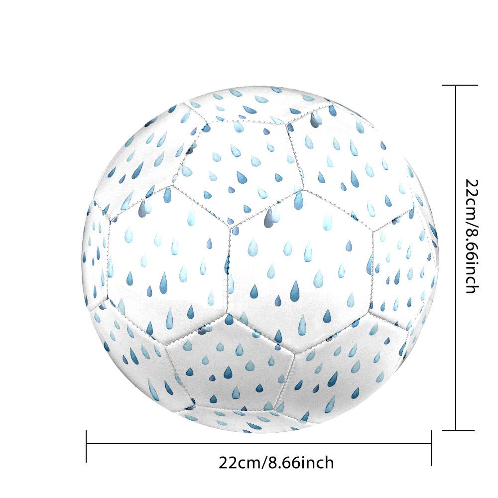 1pc Raindrops Size 5 Soccer Ball Professional Match Training Football Indoor &Outdoor Sports Ball Lightweight Durable c6584