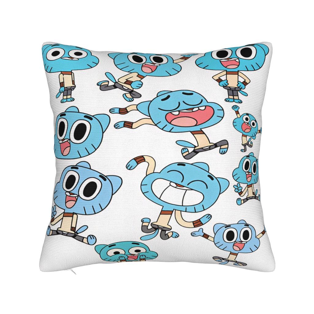Gumball Gum Ball Watterson Amazing Cartoon Pillow Case Print Pillow Cover Novelty Cushion Cover For Sofa Bedroom Home Decor