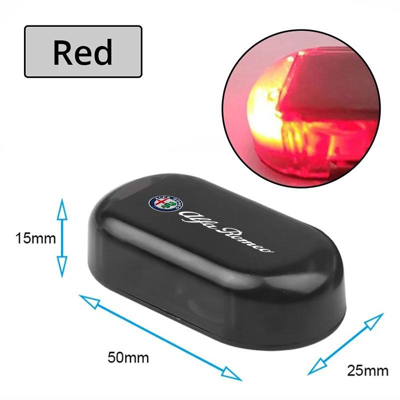 For Alfa Romeo 1pcs Car Led Security Light Solar Powered Caution Lamp Anti-Theft Lamp For Alfa Romeo 159 Giulietta Stelvio 4C MI zl9