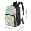 Ladybug Flower Mushroom Print Three Piece Set Knapsacks for Male/Girls Best Gift 2D Comic Stylish School Tote for Youth