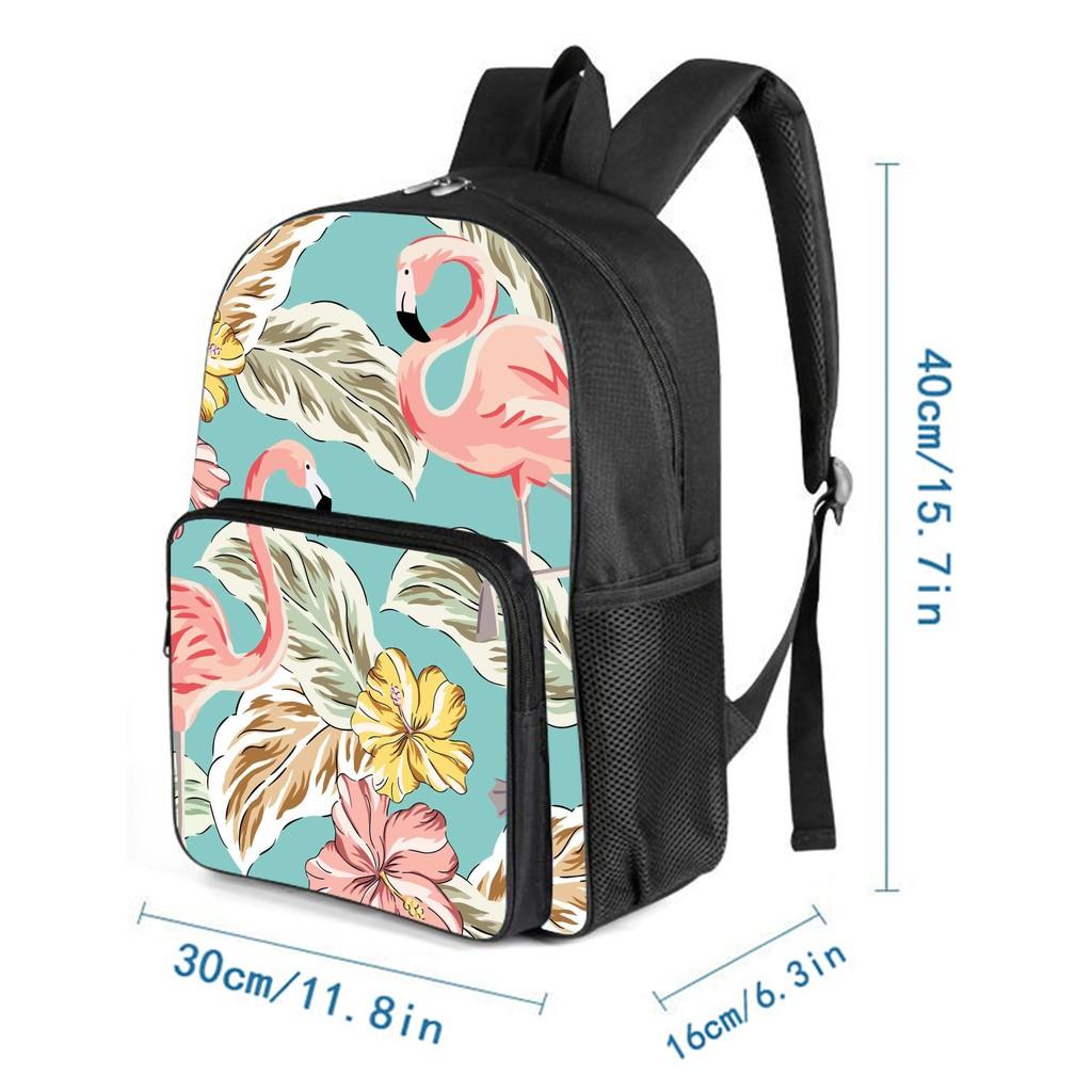 Ladybug Flower Mushroom Print Three Piece Set Knapsacks for Male/Girls Best Gift 2D Comic Stylish School Tote for Youth
