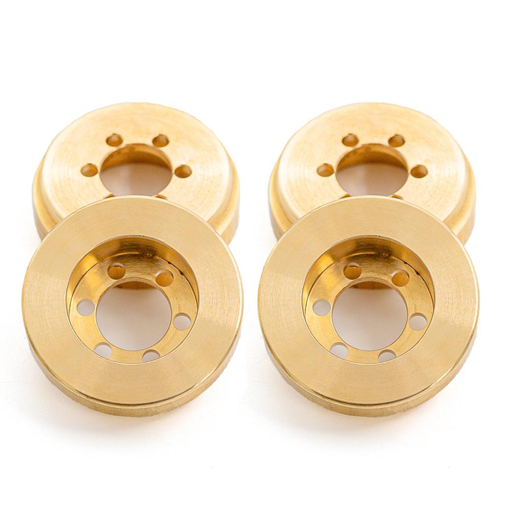 2PCS Brass Internal Wheel Weight Block Replacement for 1/10 TRAX4 90046 90047 Remote Control