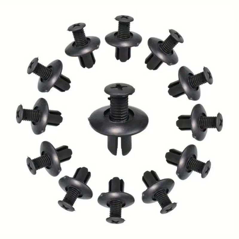 50/100pcs General Motors 8mm Expansion Screw Leaf Plate Lining Trunk Clip Through Core Nail Fender Plastic Clip