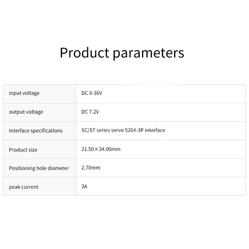 DC9-36V To DC7.2V 3A Converter Step Down Module for SC15 SC09 Servo Quadcopter Plane Servo Power Supply