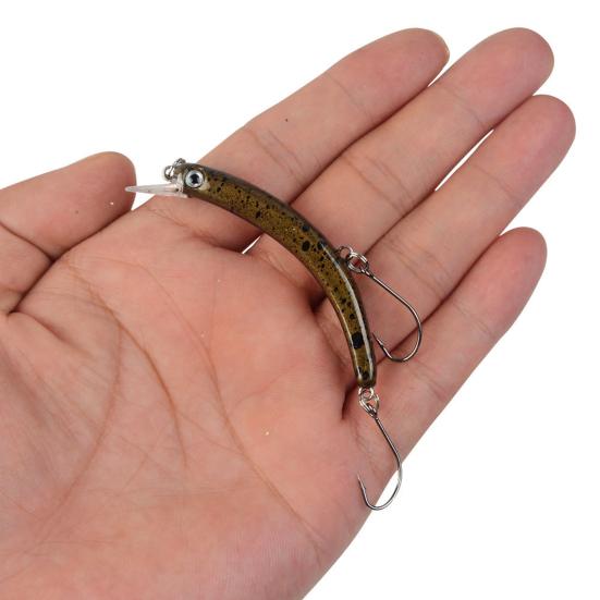 Künstlicher Hartköder Angelköder mit simulierten Fischaugen Realistisch aussehend Helle Farbe