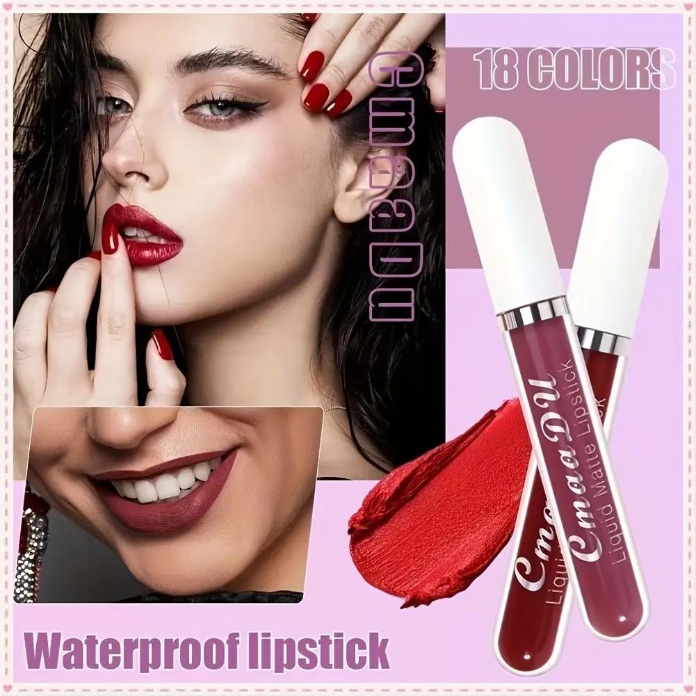Cmaadu 4pcs Long Lasting Matte Waterproof Lip Gloss