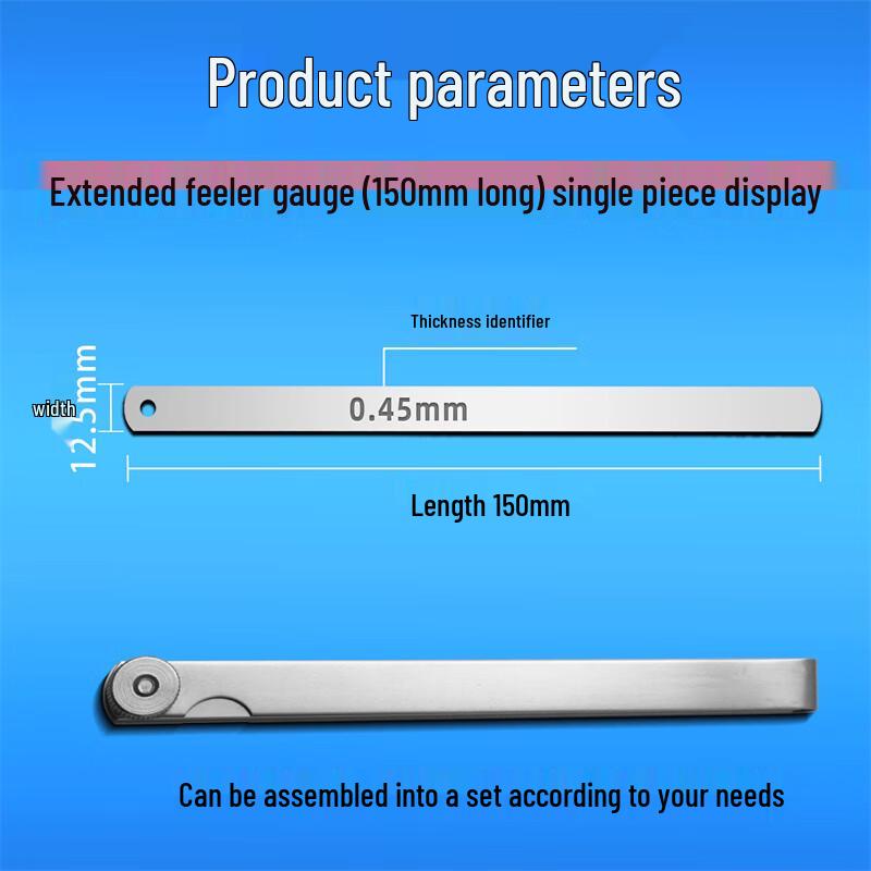 304 Stainless Steel High-Precision Feeler Gauge Set