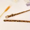Women's Retro Thin Leopard Print Pin Buckle Belt - Versatile Decorative Fashion Accessory