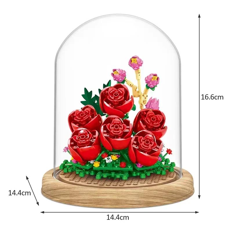 Eternal Flower Mini Building Blocks Toy Home Building Blocks Classic Model Mini Building Blocks Set Children's Set Gift