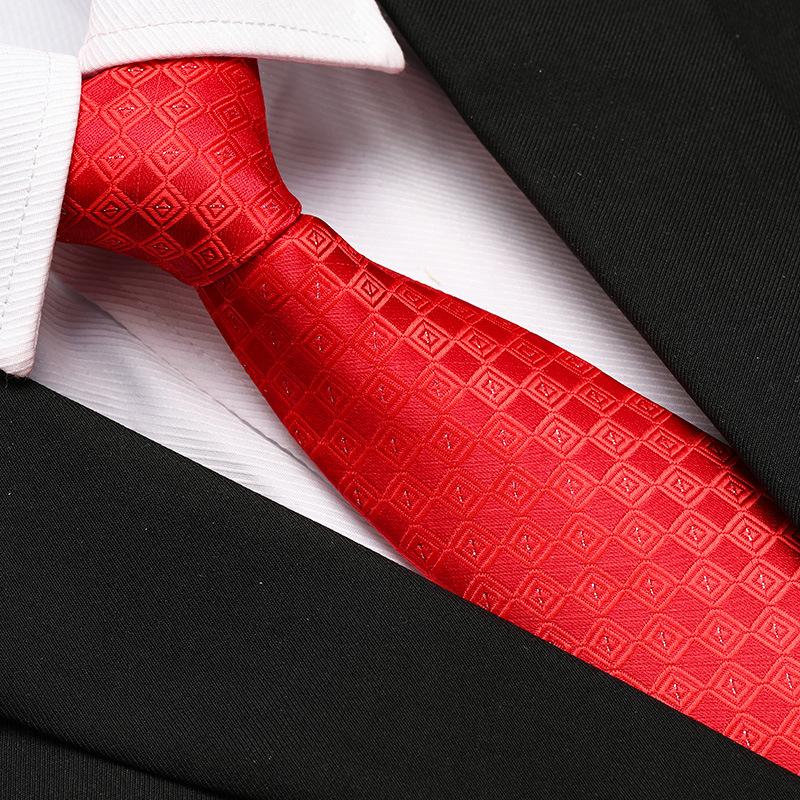 Men'S Formal Wedding Business Tie 8Cm Groom Wedding Banquet Burgundy Tie Hand Zipper Men And Women
