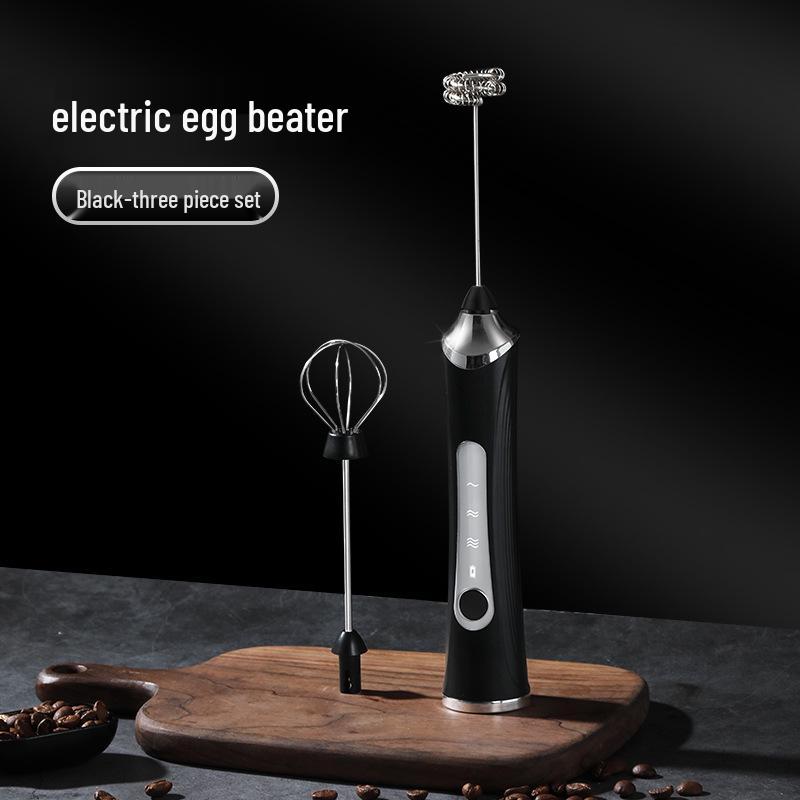 Stylish Electric Handheld Milk Frother & Mixer for Coffee and Eggs