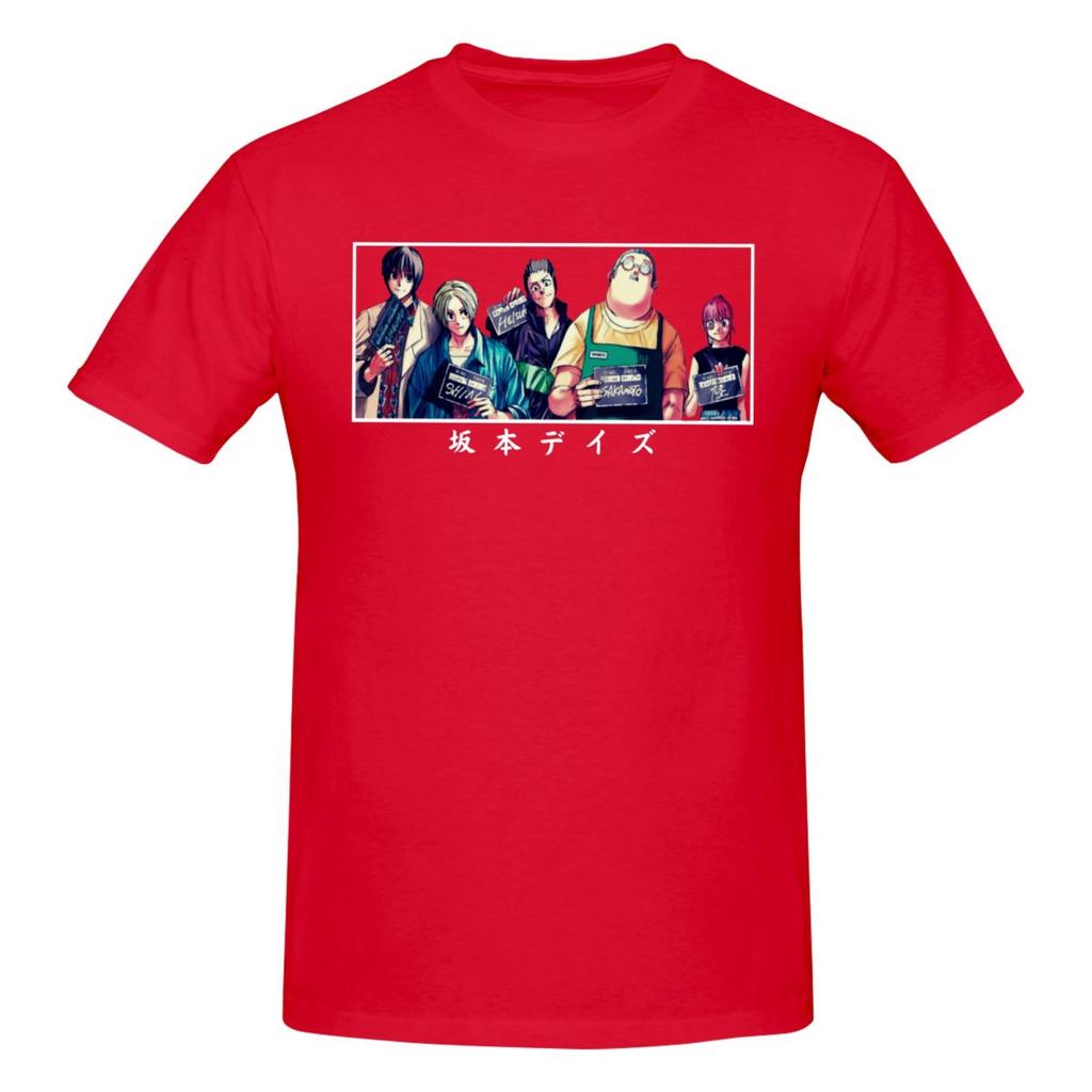 Unisex Sakamoto Days Anime Characters T Shirt Vintage Plus Size Cotton Custom Sleeve T Shirt Homme