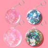 Samcos Keychain Badge Protective Set of Laser Collection High Protects Scratch Ita Anime Round Badge Fits 58mm Badges Covers, Covers, 10, Cut, Strap,