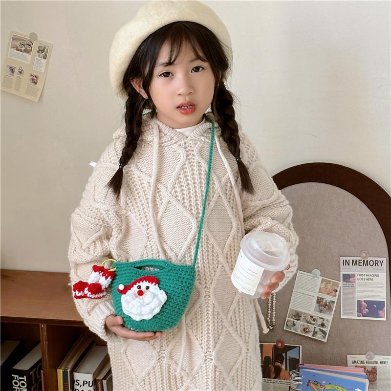 Adorable Children's Cotton Santa Bag Breathable Design Perfect For Holiday Gifts