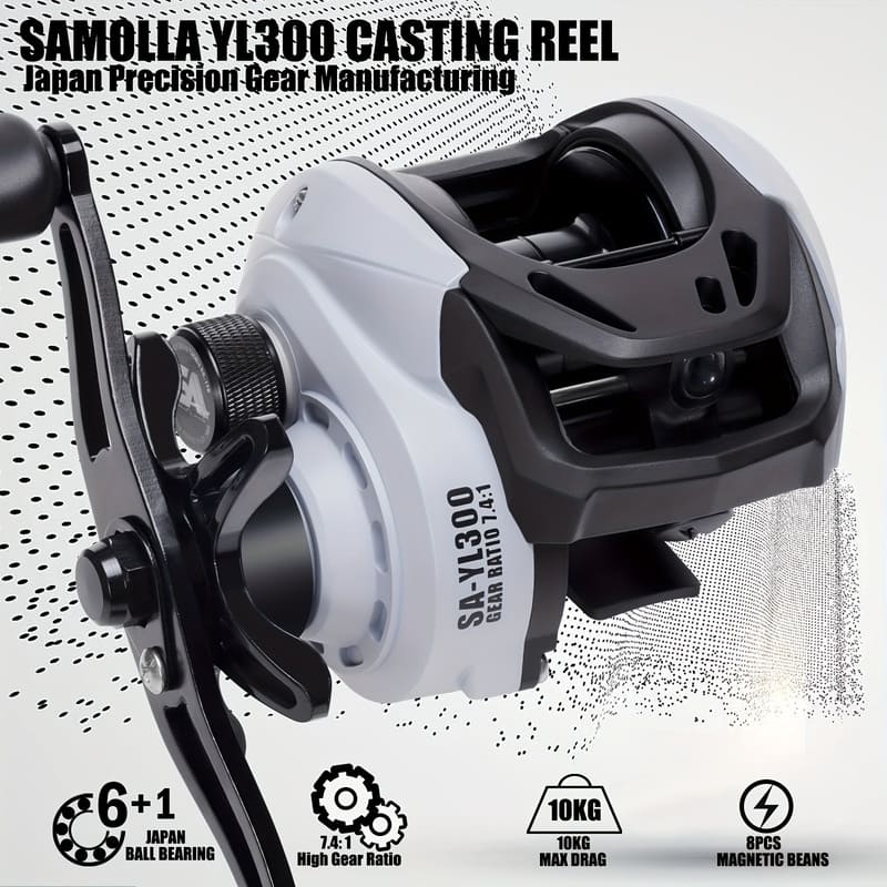 Long Distance Casting Reel High Speed Gear Ratio Corrosion Resistant Brass and Stainless Steel Bearings Smooth Performance for Saltwater Fishing