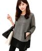 United Doors Women's Long Sleeve Tunic Dress, Elegant Tweed for Work or Everyday Wear, Gray, 5A-D01-GYL