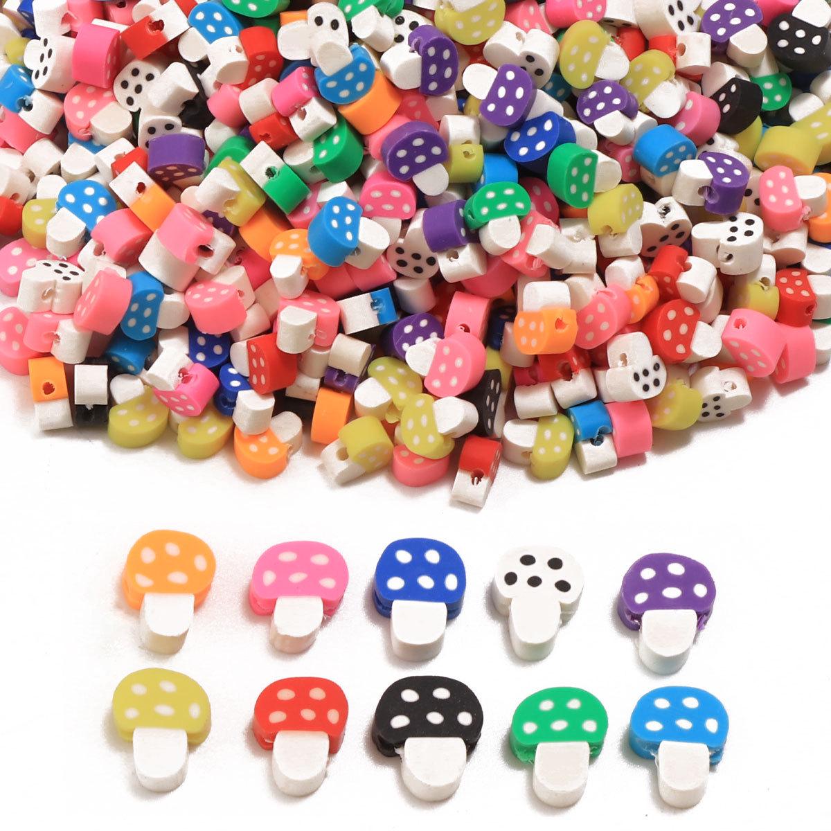 

Random Color Mushroom Beads for DIY Jewelry: Create Bracelets, Necklaces & Hand Strands - 100 Pieces per Bag RT058