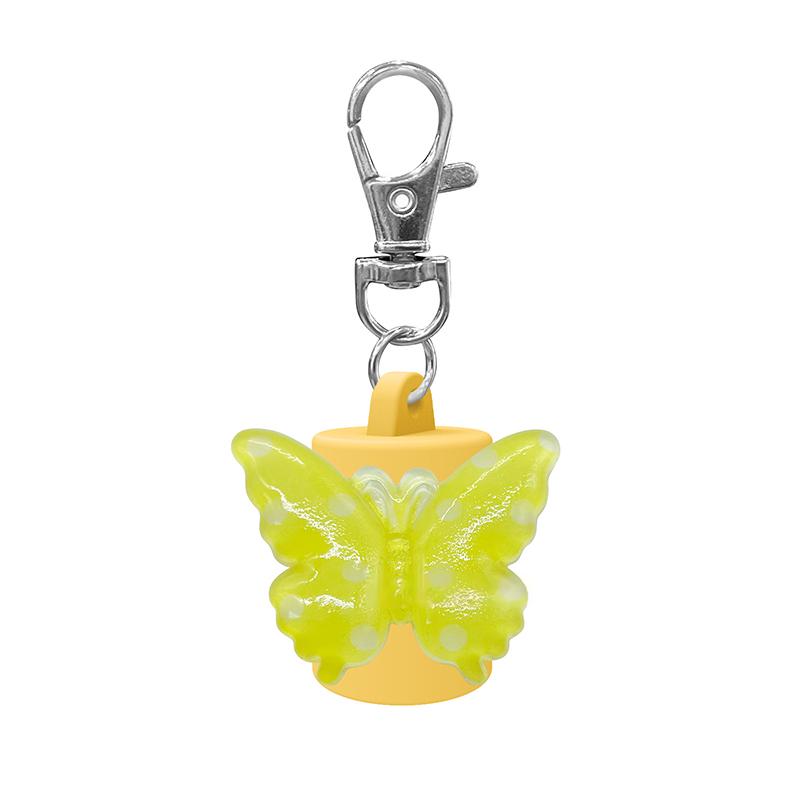 Cute Butterfly Keychain Hand Sanitizer Holder - Portable Travel Keychain Cap for Lipgloss and Balm