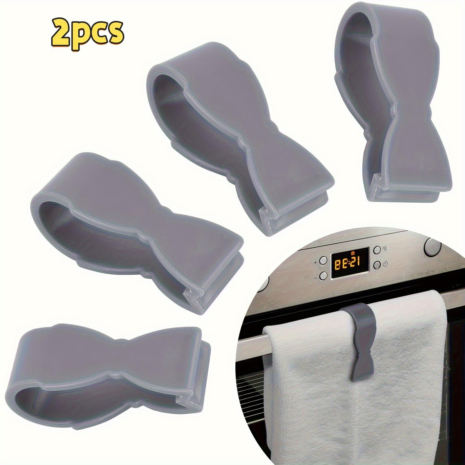 

2Only includes wall-mounted plastic towel clips - Casual style non-slip practical hook Suitable for Kitchen Bathroom Oven 2 серый