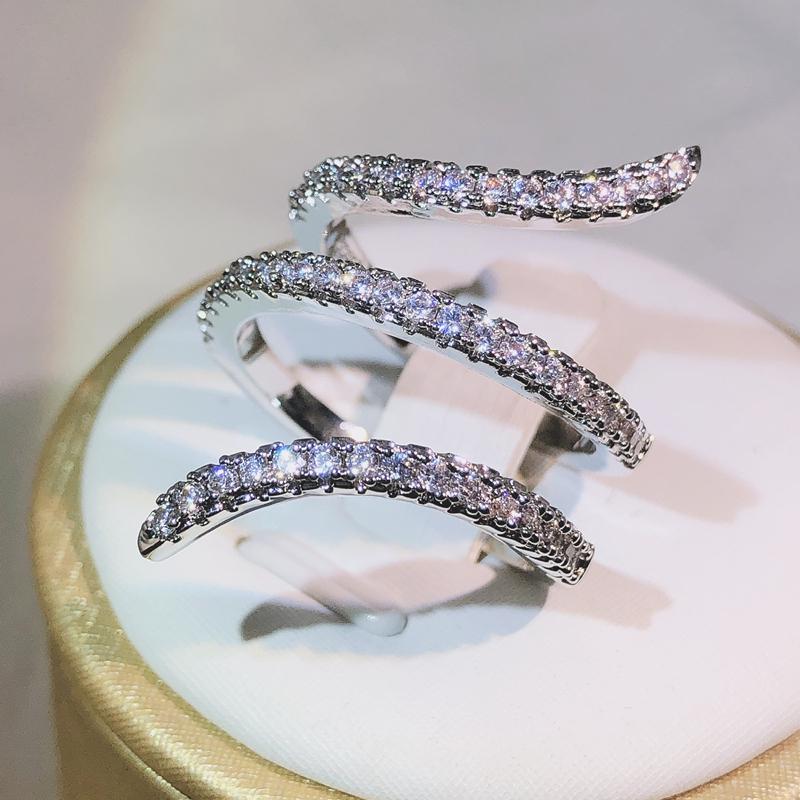 Multi-Storey Entanglement Rings for Women Jewelry Finger Ring Ladies  Silver Big Rings for Women Ladies Fashion Vintage Ring