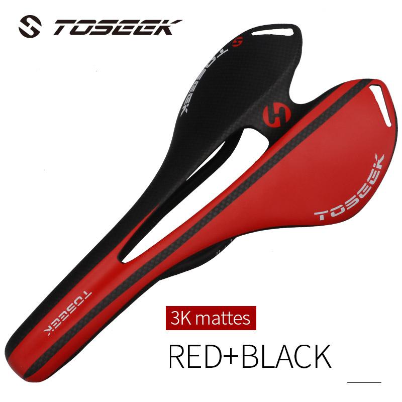 TOSEEK Carbon Sattel 7x9mm Streben Rennrad Mountainbike Sitz Atmungsaktiv Ultraleicht Professionelle Rennrad Ausrüstung