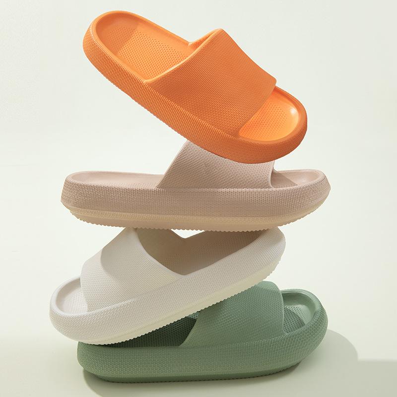 CM Thick-soled Slippers Female Couple Bathing and Stepping On Shit Feeling Non-slip Household Outdoor Male Drag Batch