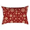 New Christmas Waist Pillow Case Long Pillow Pillow Golden Snowflake Home Cushion Cover
