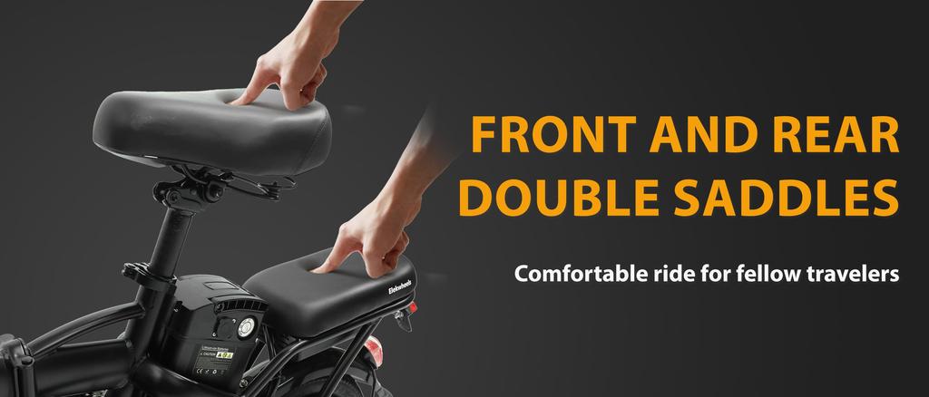 ElekWheels F3 Foldable City Electric Bike - 250W Lightweight Electric Bike with 60km Range, IPX5 Waterproof and Dual Disc Brakes