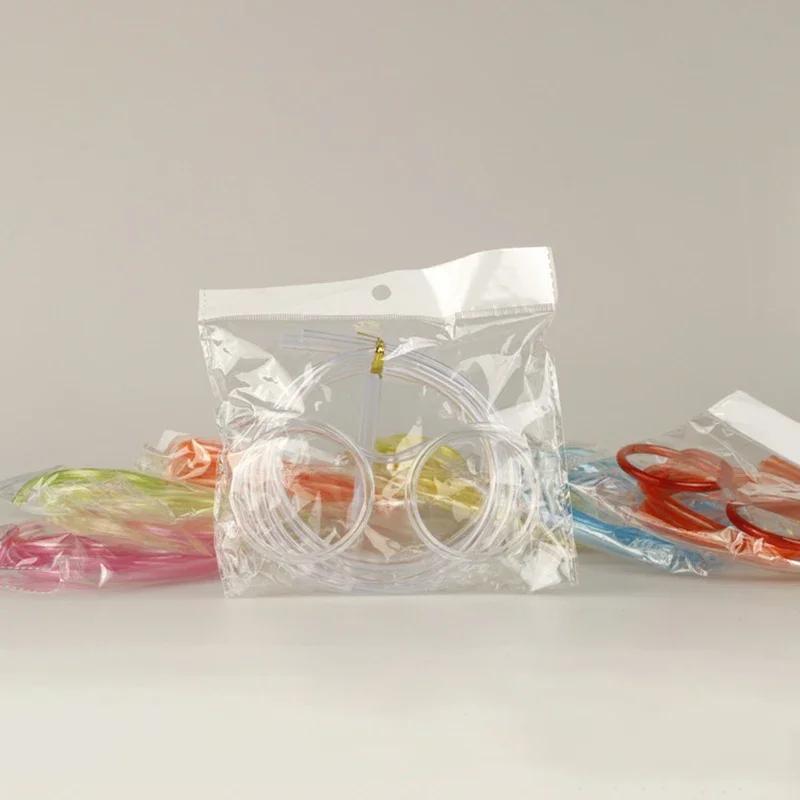 Straw Glasses Funny Soft PVC Glasses Flexible Drinking Straws Kids Party Supplies Bar Supplies Creativity Toy Kids Gift