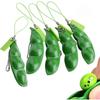 Toys 3PCS Squeeze Bean Keychain Fidget Pea Gifts for Teenager Adults Anxiety Stress Relief Party Favors Supplies Kids Boys Girls
