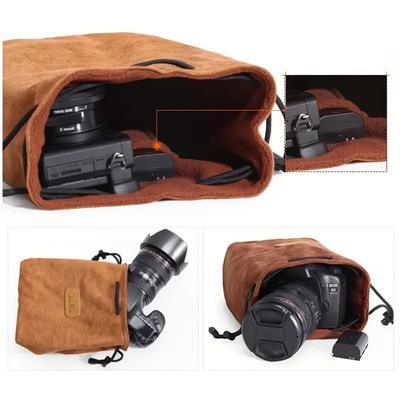 Portable Camera Storage Bag Dustproof Photography Protective Bag Vintage Lens Pouch  Outdoor