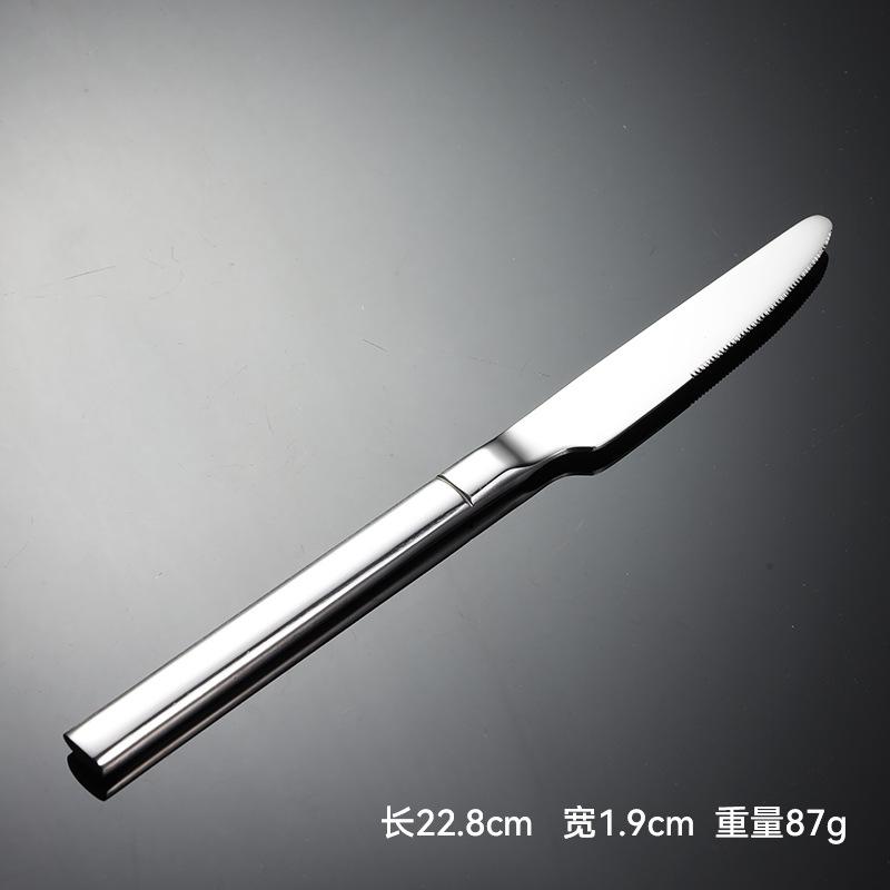 304 stainless steel knife, fork, spoon, western tableware, multi-specification knight mirror polished square handle, company gifts