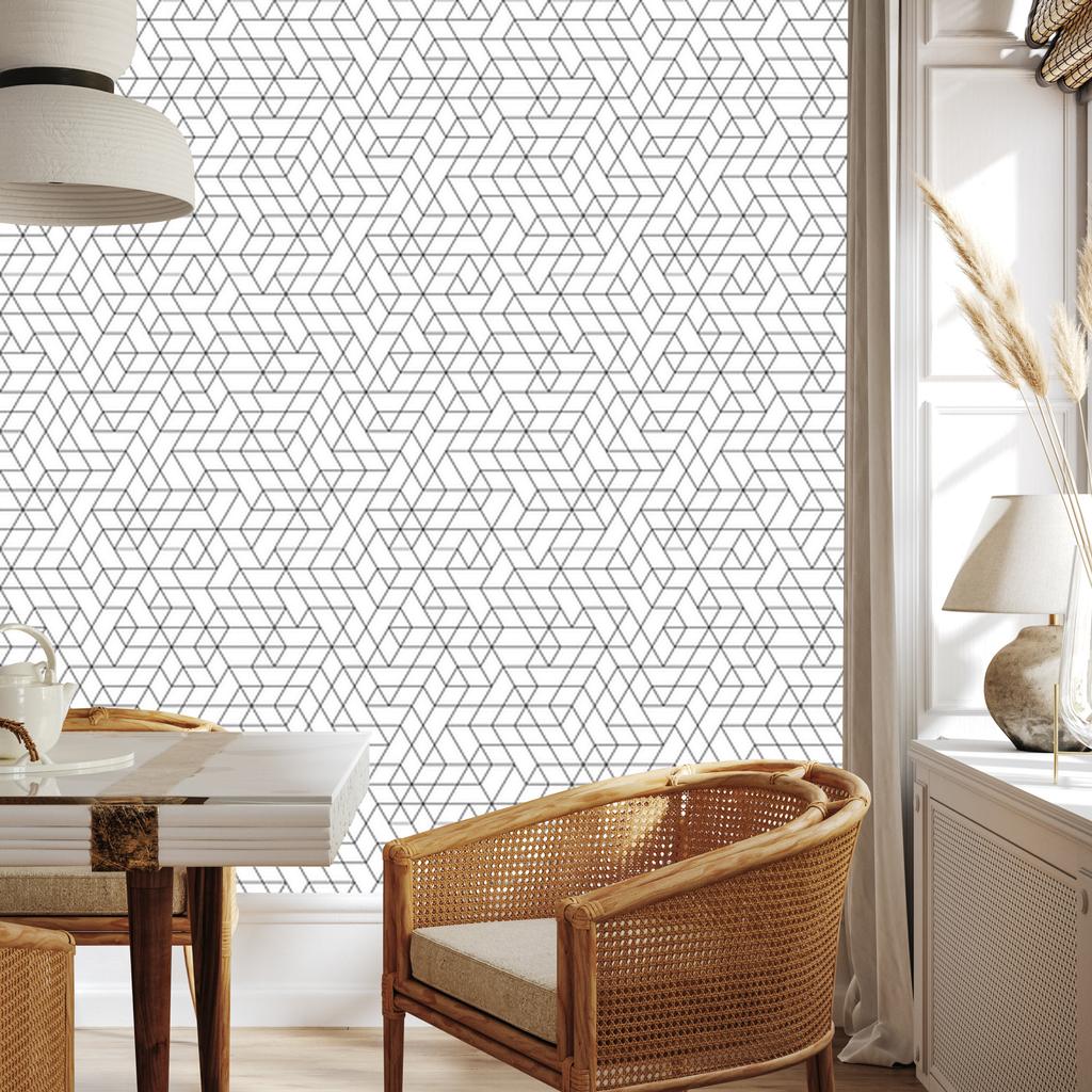 Geometric abstract pattern wallpaper for living room and bedroom 50x1000