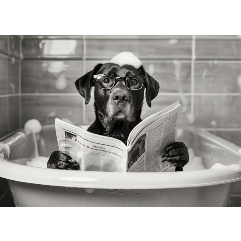 

Постер Французский бульдог сидит на унитазе Картина на холсте Корги в ванной Настенное искусство Черно-белый принт Декор для стен ванной 21cm×30cm NoFrame