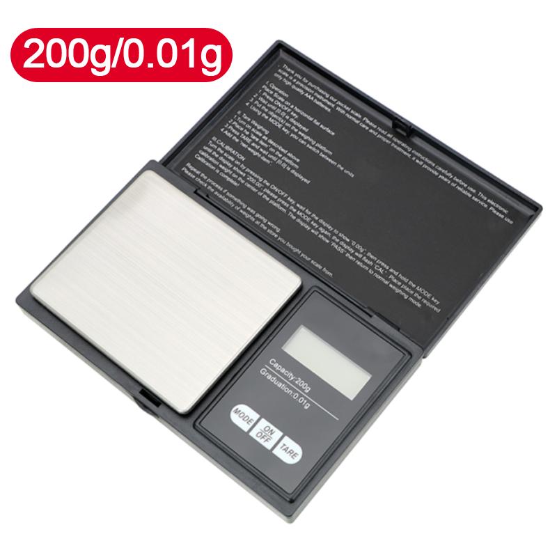 200gx 0.01g Mini Presicion Pocket Scale Electronic Digital Scale for Gold Jewelry Balance Gram Scales