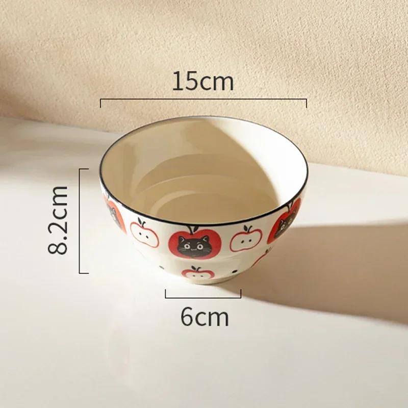 Cute Cartoon Ceramic Plate Creative Cat Fruits Salad Plates Exquisite Party Afternoon Tea Home Tableware Restaurant Ramen Bowls