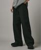 Beodeonteu Cut-Out Layered Cargo Wide Cotton Pants [Black]