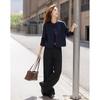 Demana Women's Colorblock Faux Two-Piece Stand-Collar Sweatshirt