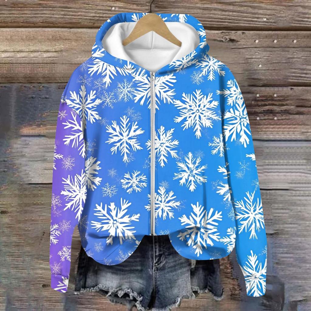 Jackets For Women Long Sleeve  Zip Up  Print Outerwear Casual Jackets