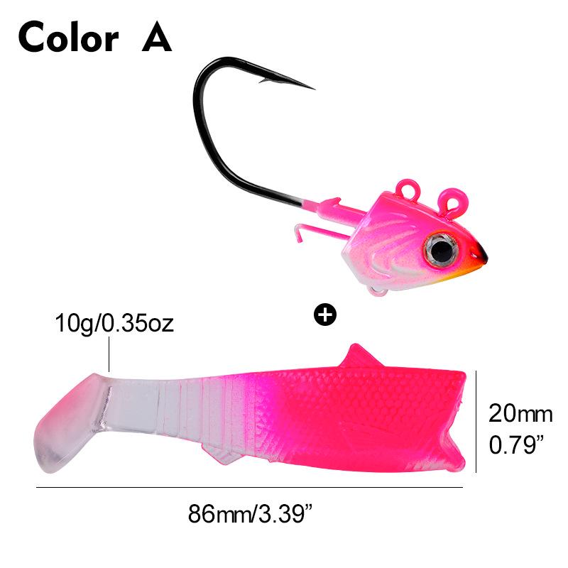 Anti-Snag Soft Fish Lead Head Lure Hooks with 30g, 35g, 45g Weights