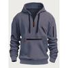 Men S Spring Hooded Pullover Sweatshirt With Multiple Pockets