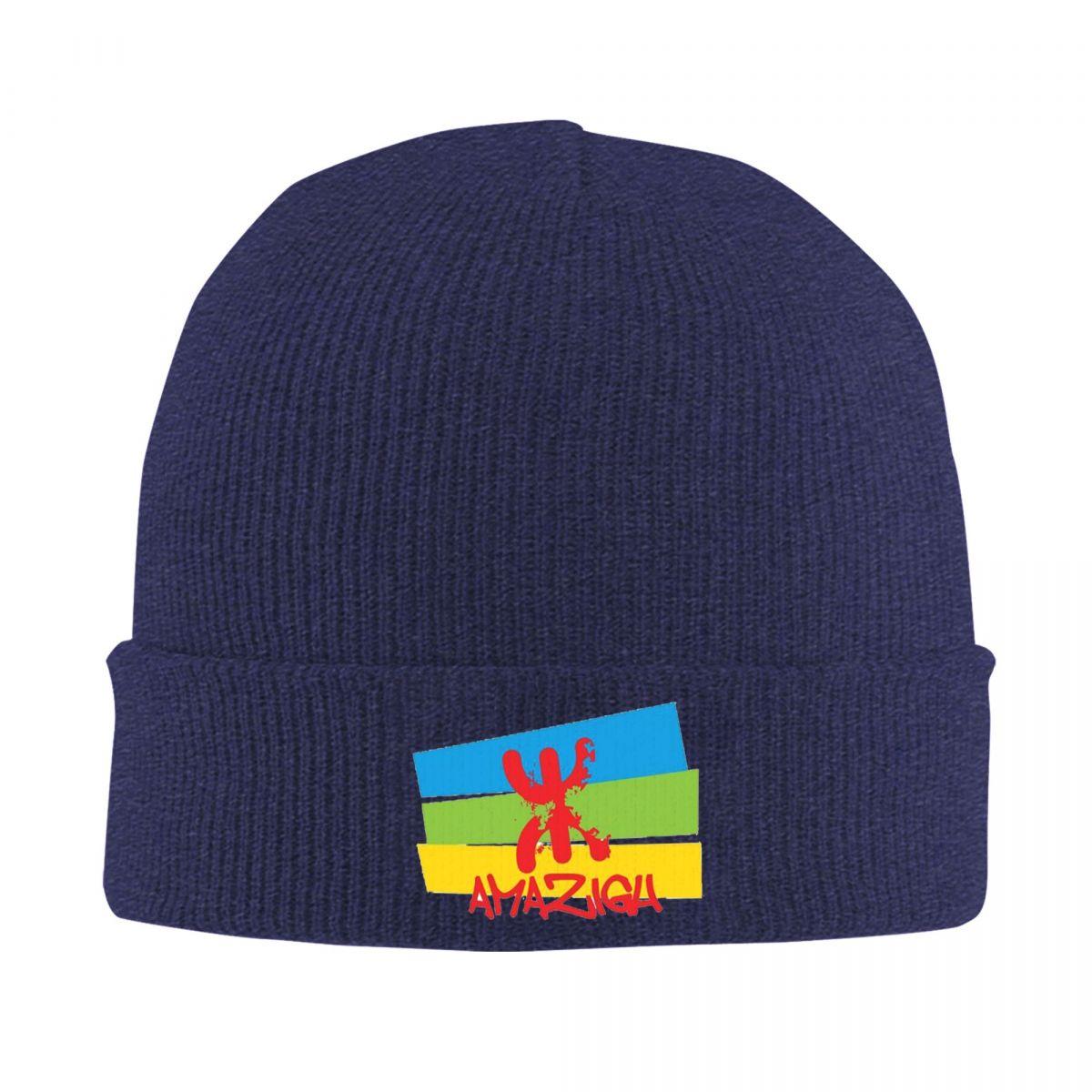 

Berber Kabyle Berbers Amazigh Flag Warm Knitted Cap Fashion Bonnet Hat Autumn Winter Outdoor Beanies Hats for Unisex Adult One Size