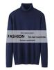 Brand Tagless Men's Cashmere High Collar Windproof Sweater - Warm & Versatile for Autumn/Winter