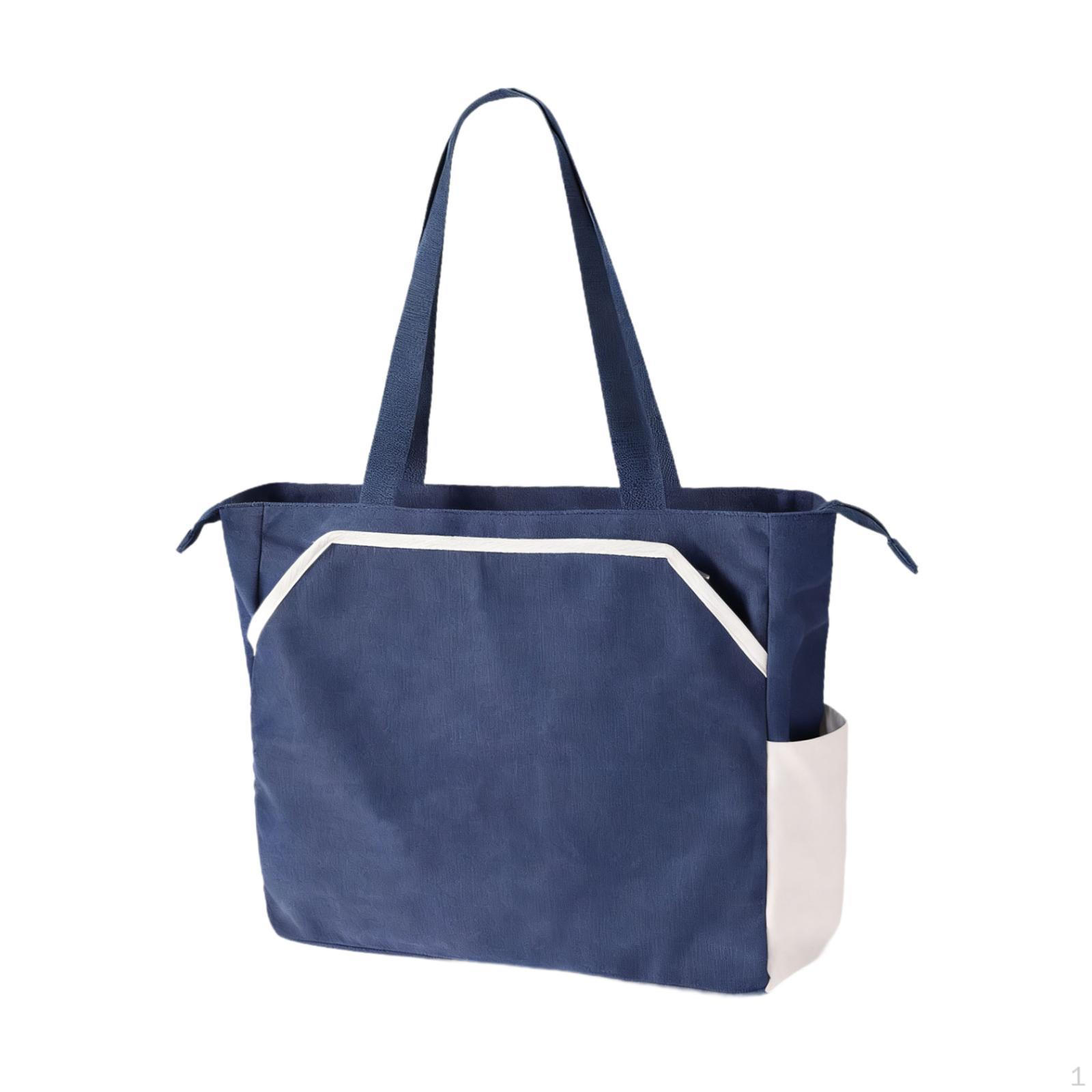 

Tennis Racket Bag Water Resistant Multifunctional Shoulder for Pickleball Blue