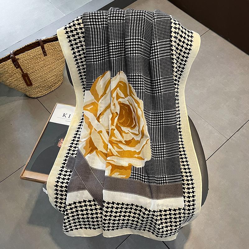1PC 180*90cm Keep Warm New Elegant Luxury Silk Scarf Decoration Shawl Sun Protection With Women Fashion