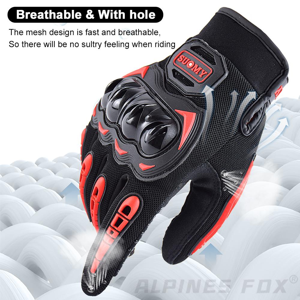 Suomy Motorcycle Gloves Motocross Gloves Full Finger Touchscreen Electric Car Scooter Gloves Road Street Cycling Gloves Guantes