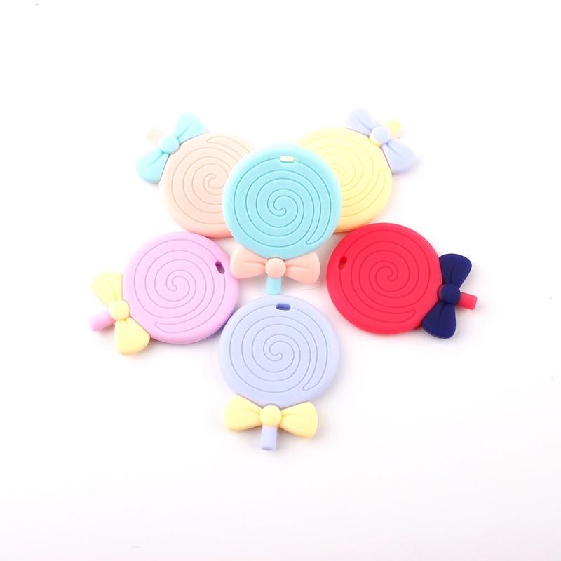 Cute Bite Lollipop Silicone Baby Teether Pendant Teething Pendant Nursing Toys Cute Bite Lollipop Silicone Baby Teether Pendant Teething Pendant Nursing Toys